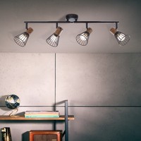 Spotrohr Metall Wohnzimmer, Braun, 20 X 8,4 Cm, 18 W, Dimmbar Led