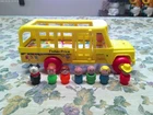 Vintage Fisher-Price Little People School Bus #192 with 7 Figures