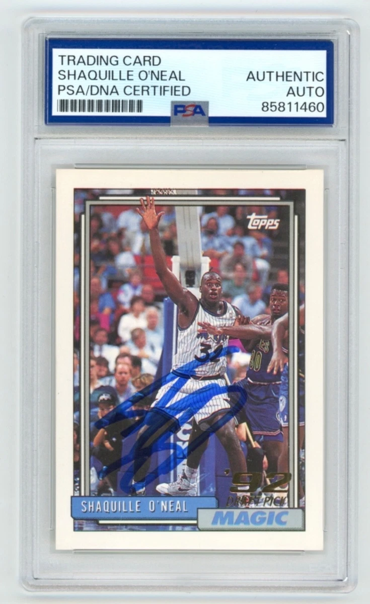Topps Shaquille O'Neal Basketball Autographed Sports Trading Cards