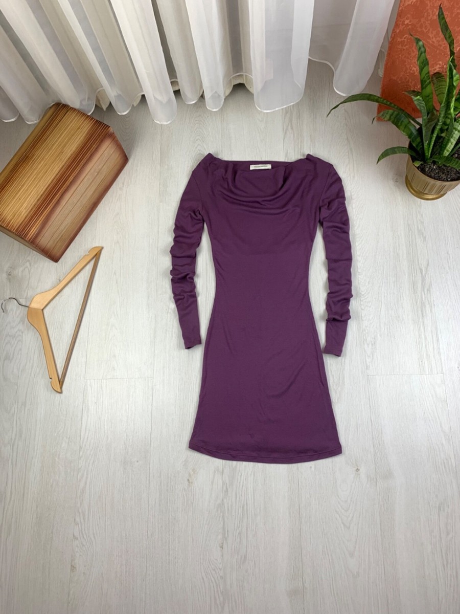 balmain purple dress Balmain short evening dress with open back in purple