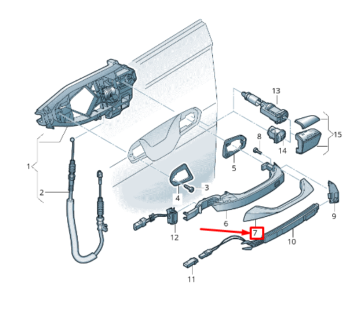 Nouvelle plaque de porte arrière droite pour Audi A6 4A C8 4M8837240