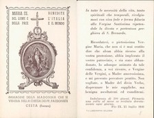  RARO SANTINO MILITARE DI MARIA SS DEL LUME-DELLA PACE BENEDITE L'ITALIA-N.4584