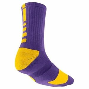 purple and white basketball socks