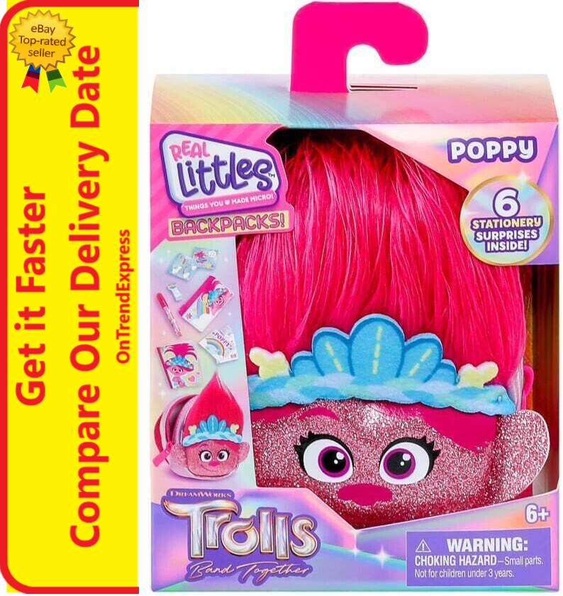 NEW Real Littles Trolls Band Together Poppy Backpack