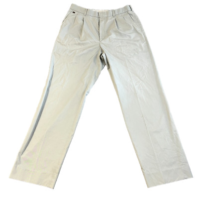 Herren Lacoste Chino Hose gerades Bein hellbeige Waschung W30 L30