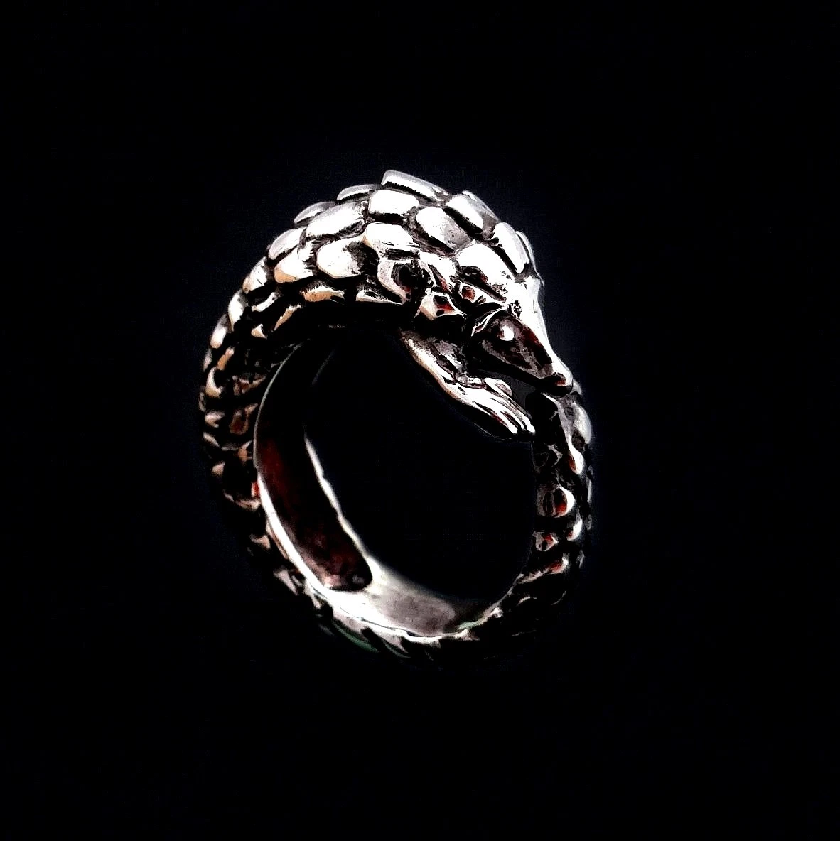 Silver Pangolin Ring Sterling Silver Ring Pangolin Trenggiling