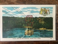Spanish Aero Car Over Whirlpool Niagara Falls New York Vintage Post Card Leslie