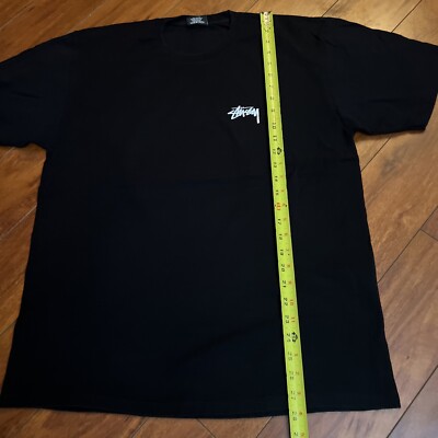 Vintage Stussy T-shirt Surfman Checker Tee Black Men's Large Surf