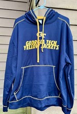 Georgia Tech Yellowjackets Russell Front-Pocketed Blue Yellow Hoodie XL