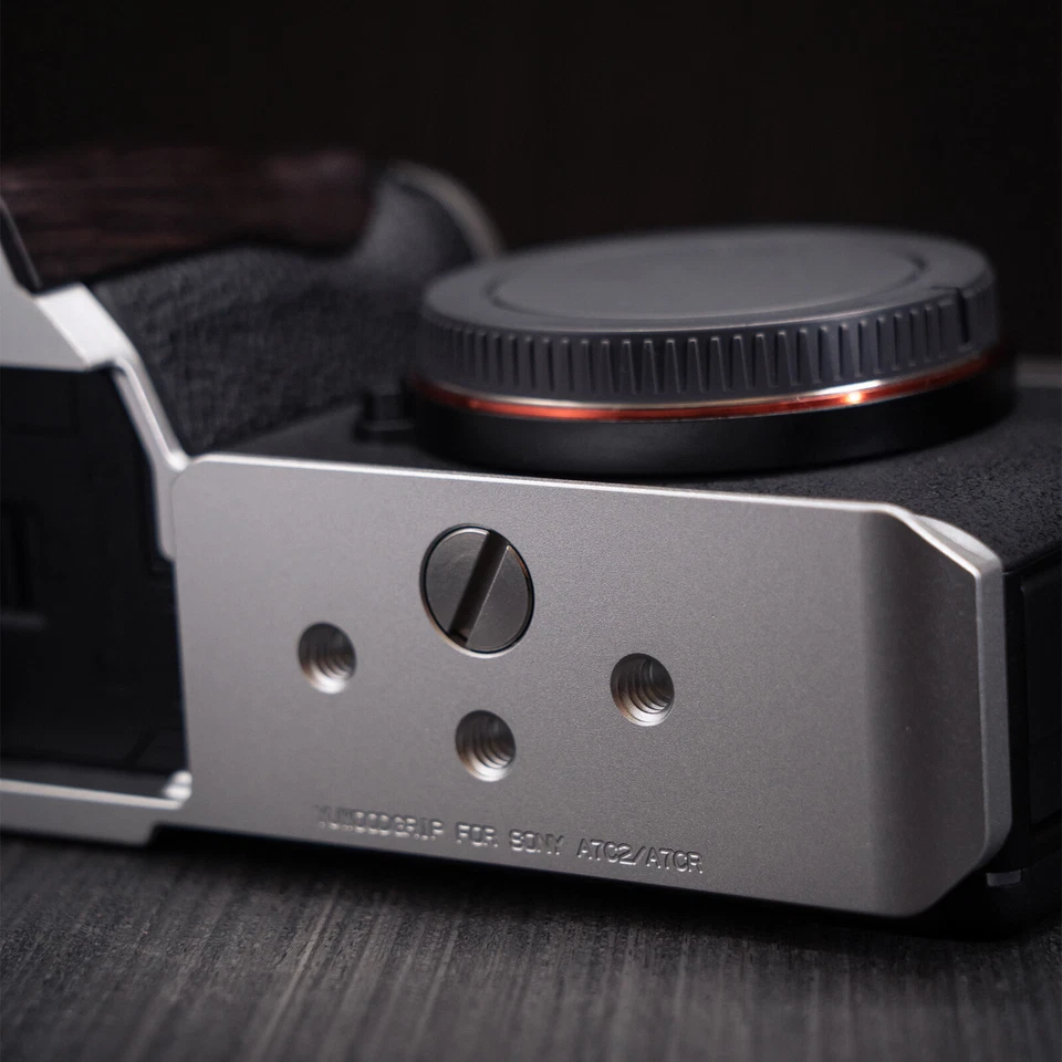 Soporte de empuñadura de madera L para cámara Sony a7c2/a7c placa base de aleación de aluminio Foto 3 de 4