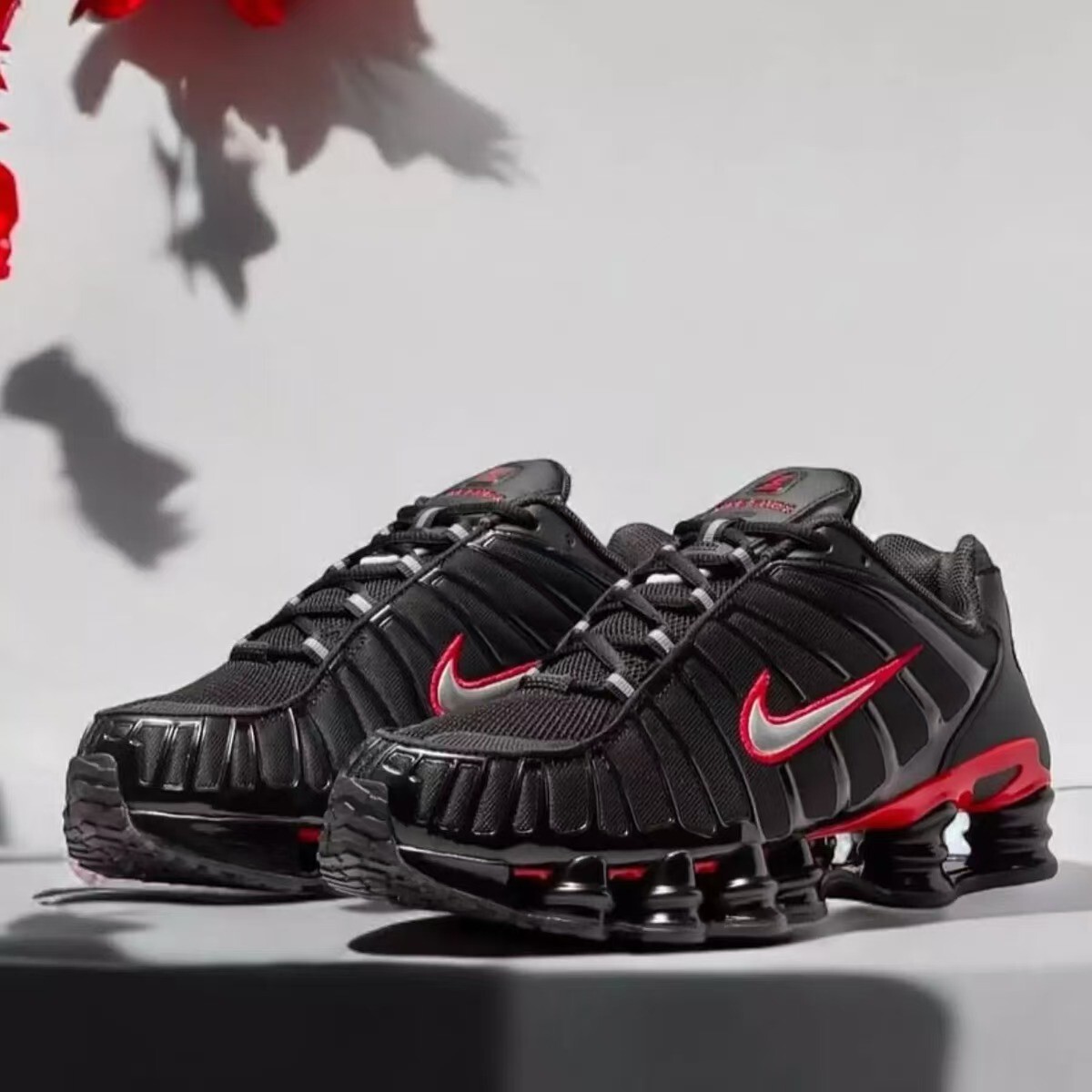 Nike Shox TL Shoes Black University Red Silver CN0151-003