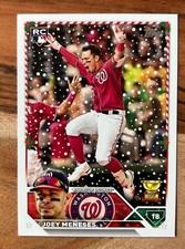 2023 Topps Holiday JOEY MENESES RC #H80 Washington Nationals Rookie Gold Cup