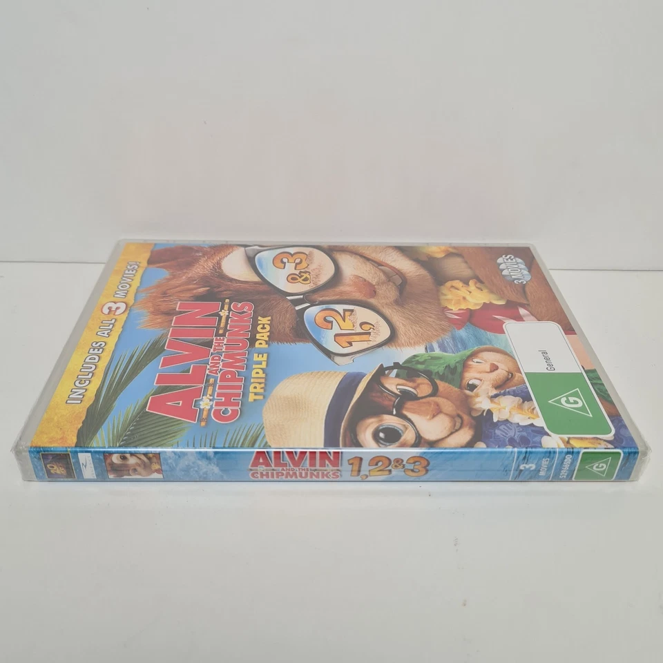Alvin And The Chipmunks Triple Pack DVD New Sealed 3 Discs R4 - Image 3 of 3