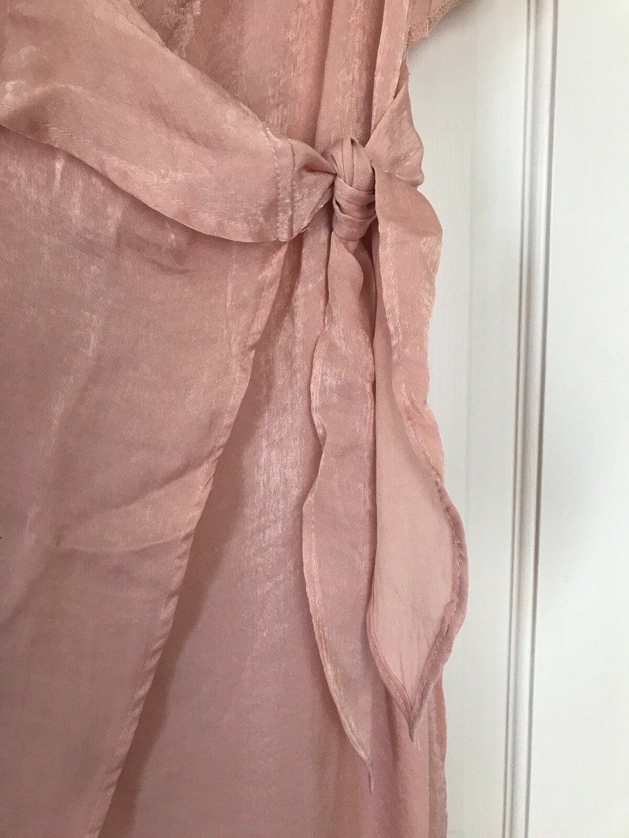 Robe Donna Mizani GRACIE En Satin Rose - Taille S - Neuf Avec étiquettes ($215 Valeur)