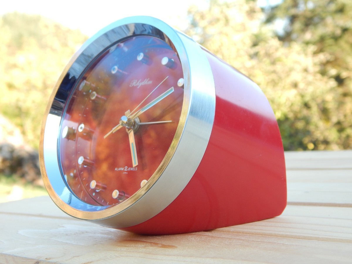 Vintage Space Rhythm Alarm Mechanical Clock Japan made Amazing