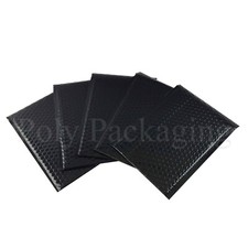 BLACK METALLIC Padded Envelopes 180x250mm(DVD SIZE)7x10" Foil Shiny Large Letter