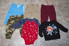 Lot 6-9 mo BOYS Outfit Sets CLOSE OUT 1 sweatshirt 1 bodysuit 4 pair pants