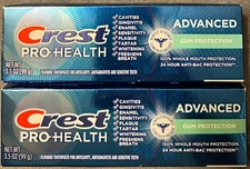2 Pack Crest Pro-Health Advanced Gum Protection Fluoride Toothpaste 3.5 OZ Each