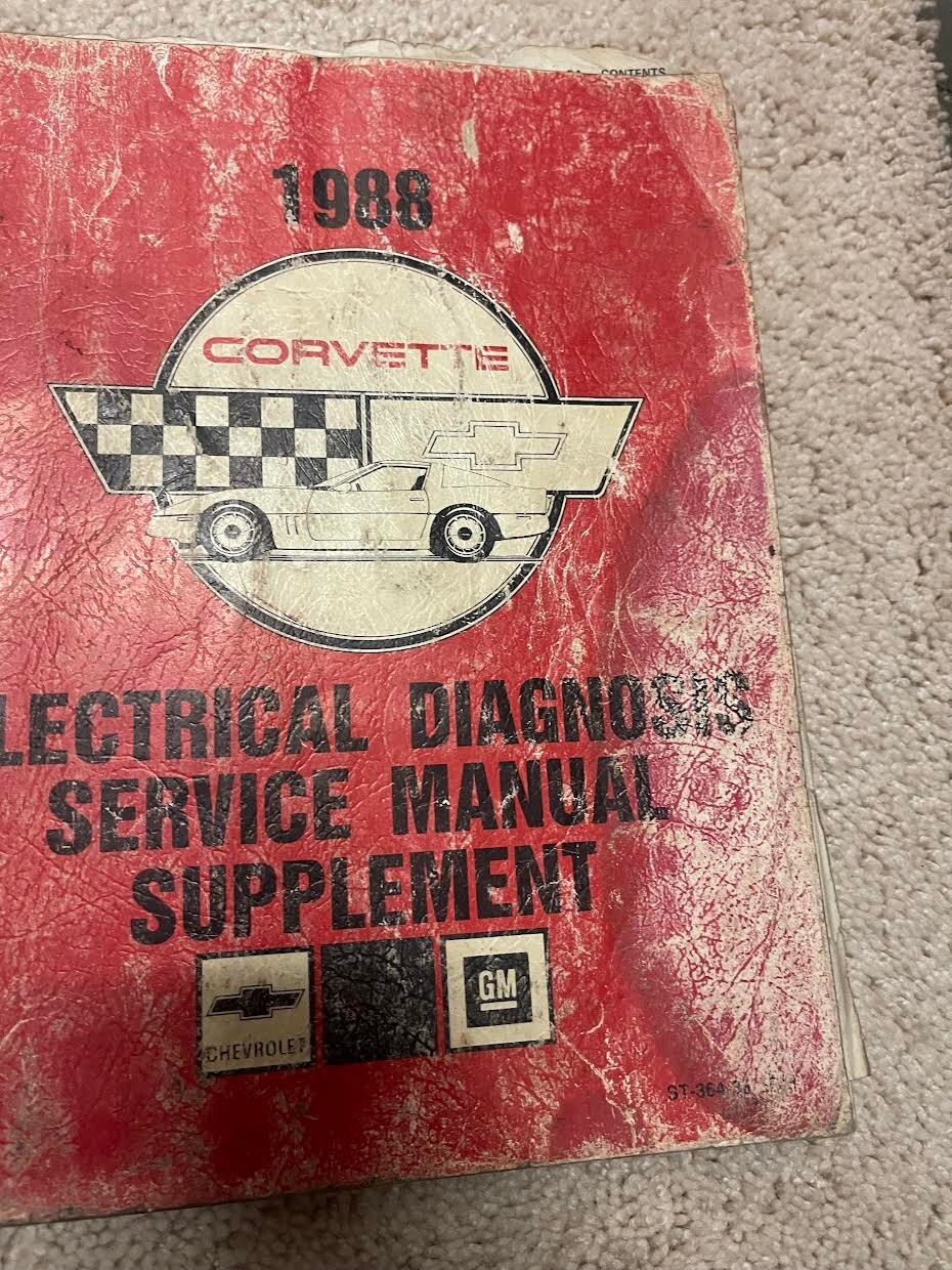 1988 Chevrolet Chevy CORVETTE Service Repair Shop Manual Set W