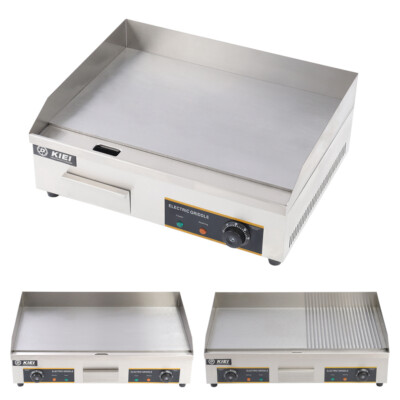 Commercial Electric Griddle Flat Top Grill Heating BBQs Fry Pan