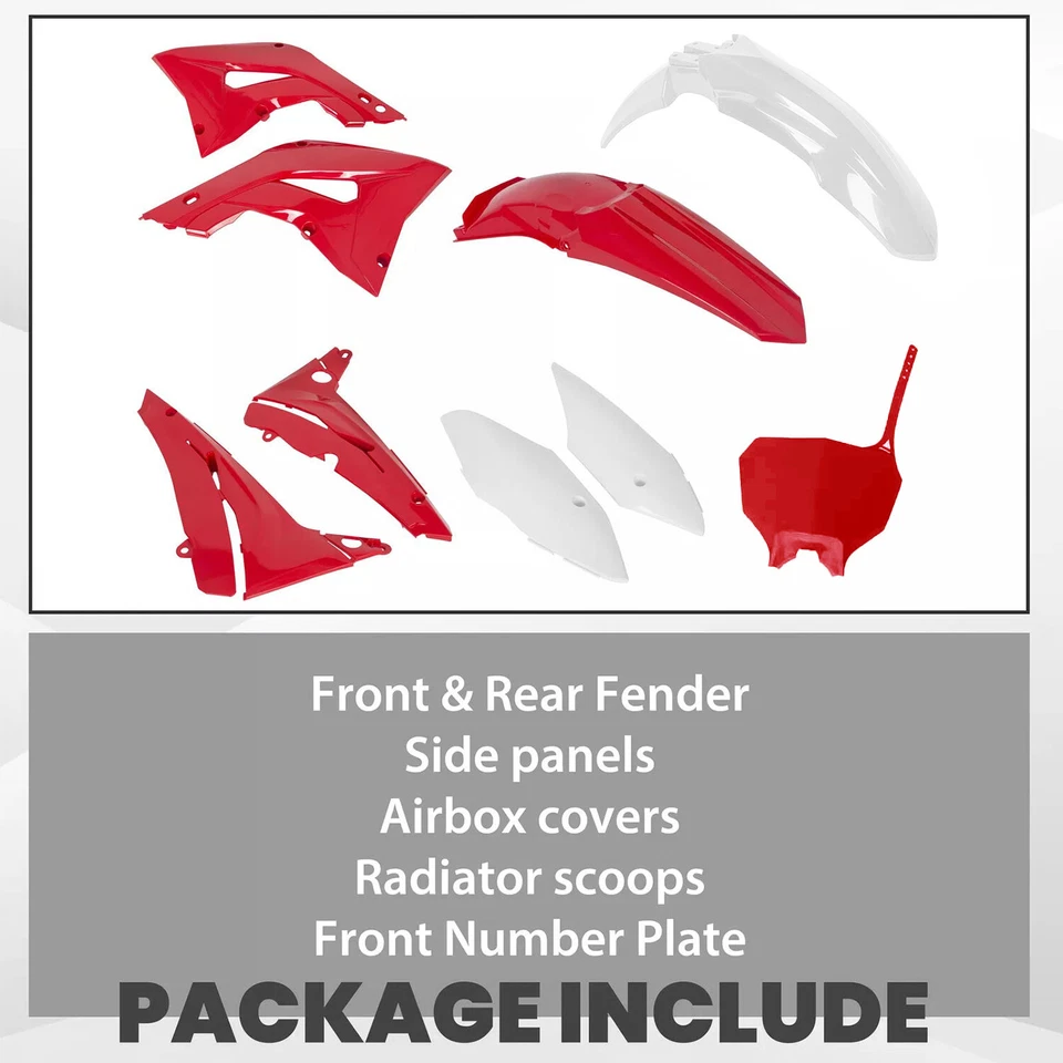 Kit de carenado de carrocería de plástico Restyle para Honda CR125R CR250R 2002-2007-rojo y blanco Foto 3 de 4