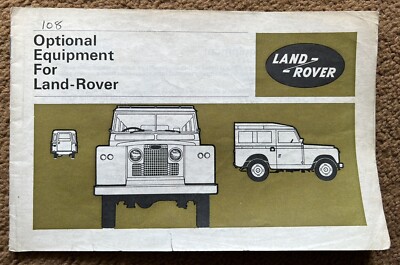Land Rover Sonderausstattung Prospekt früh A top original Handbuch
