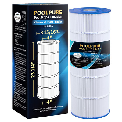 POOLPURE PLF120A Pool Filter Replaces Hayward C1200, CX1200RE, Pleatco PA120, 1P