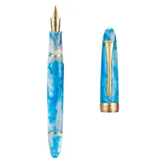 Kaigelu 356 Blue White Acrylic Fountain Pen EF/F/M Nib Gift Office Ink Pen