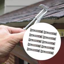 10Pcs 5 inch Metal Easy Install Rain Gutter Bracket Support Gutter Hangers