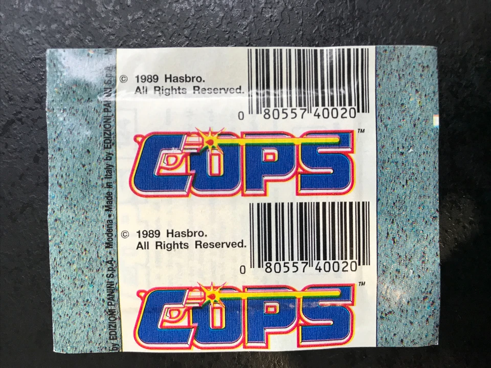 Original pochette bustina packet figurine panini Cops 1989 - Photo 2/2