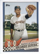 2020 Topps Series 1 #DB-8 ORLANDO CEPEDA Decades Best Insert BLUE PARALLEL