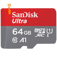 SanDisk 64GB Ultra microSDXC UHS-I Memory Card with Adapter - Up to 64GB, Red