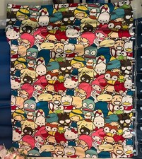 Vintage Sanrio Friends Twin Comforter Reversible Bedding Hello Kitty 84x64
