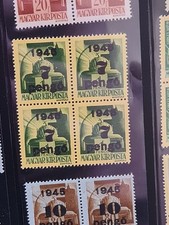WĘGRY MAGYAR II WŚ Okupowany blok znaczków pocztowych 1945 nadruk w idealnym stanie UMM MNH