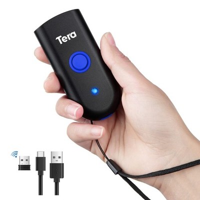 Tera Wireless Barcode Scanner 1D Laser Mini Pocket Waterproof Scanner 3in1 Co...