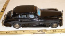 1950s ROLLS ROYCE CAR TIN FRICTION TOY YONE JAPAN BLACK