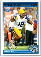 #372 Mekhi Wingo RC 2024 Score Football Base Detroit Lions