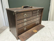 1918 Union Tool Chest Co - Machinist Tool Box - Complete! Vintage!