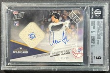 AARON JUDGE BGS 9 2017 TOPPS NOW 1ST POSTSEASON HR BASE RELIC ROOKIE AUTO /99