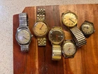 Vintage Timex Picard Strattford Leobe Watch (6) Lot (Mostly Repair)