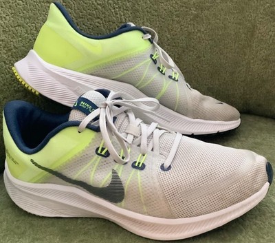 Nike Quest 4 Running Shoes Mens US 10 Gray Volt Green Walking Sneaker DA1105-003