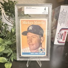 Topps 1958 Mickey Mantle #150 New York Yankees BVG 4 Baseball Card