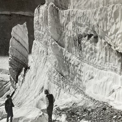 Glacial Ice Stereoview Keystone View Co. Montana Glacier Nat Park 1910s V33979