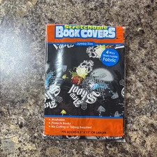 Kittrich Corporation Stretchable Fabric Book Cover New Skool Skulls NEW 