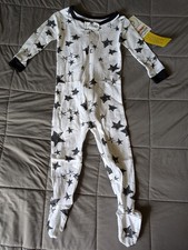 Lamaze Organic Footed Long Sleeve Sleeper One-Piece - STARS - 12M