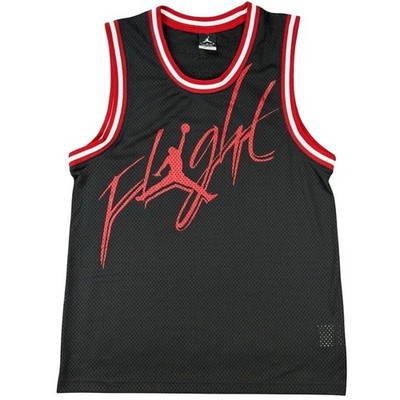 Nike Air Jordan Flight Men's Large Black Red Jersey Tank Top Dri
