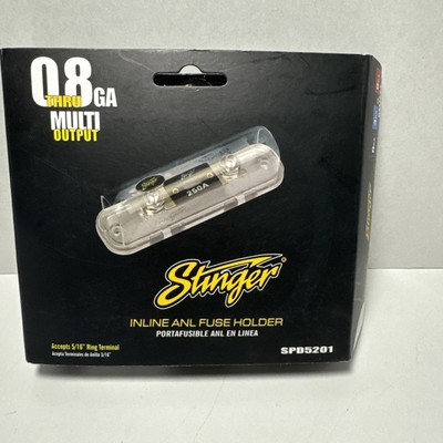 Stinger SPD5204 Inline ANL Fuse Holder with ShocKrome Plating 0 Ga In & 0 Ga Out