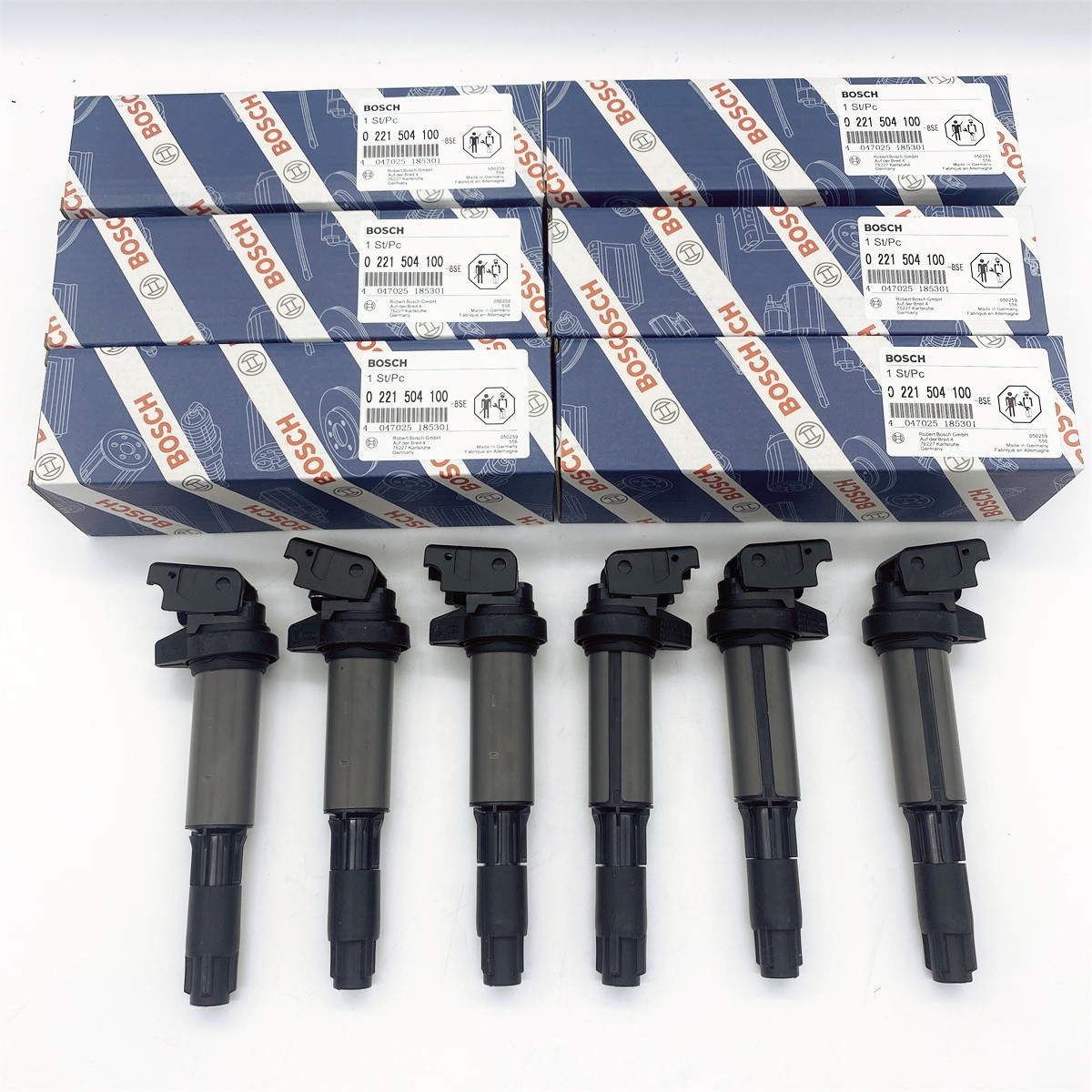 6pcs Ignition Coil 0221504100 For Bosch BMW 550 545 650 745 750i X5 UF522 UF515