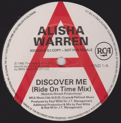 Alisha Warren - Discover Me (12'', Promo)