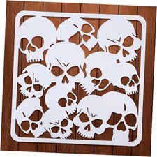 11.8x11.8 inch Skull Pattern Stencils Reusable Large Scary Skull Stencil
